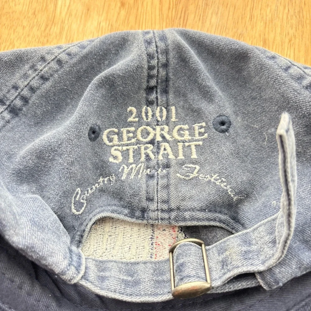 Justin‎ Boots Hat Mens OSFM Navy Blue 2001 George Strait Music Festival Cap